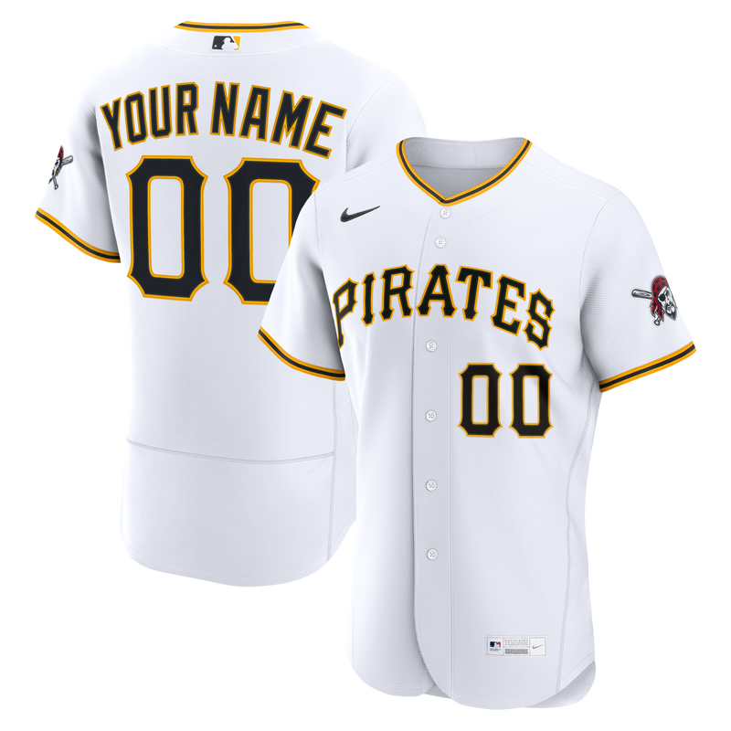 Pittsburgh Pirates Baseball Jersey, White Authentic Home Sportswear Jersey Shirt, Lightweight Breathable Athletic Jersey, Casual Gift for Men