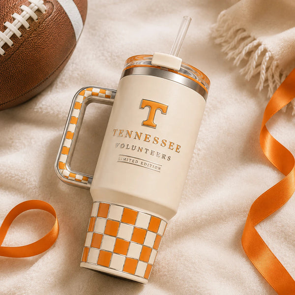 TENN - Checkerboard Order in Cream and Orange - main