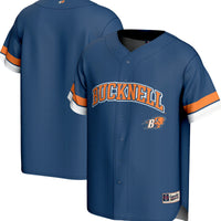 Bucknell Bison Baseball Jersey, Blue Sportswear Jersey Shirt, Lightweight Breathable Athletic Jersey, Casual Gift for Men