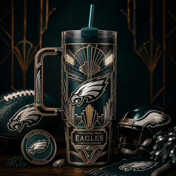 PHI Deco - Eagle Crest on a Gold-Lined Tumbler - main