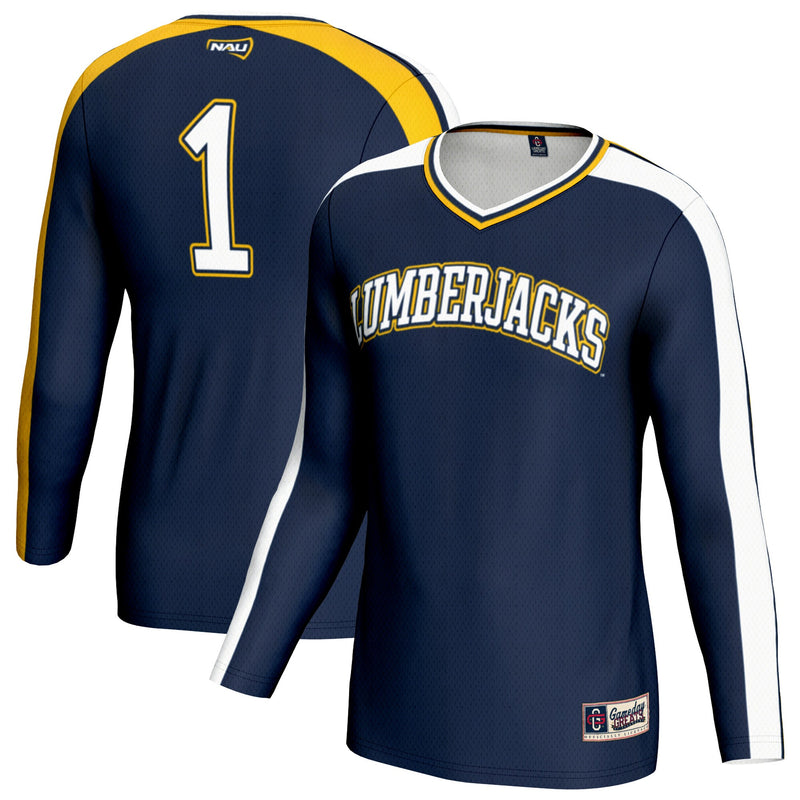 Northern Arizona Lumberjacks Volleyball Jersey, Navy Sportswear Jersey Shirt, Lightweight Breathable Athletic Jersey, Casual Gift for Men