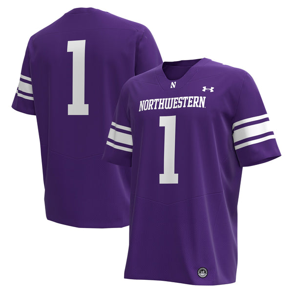 #1 Northwestern Wildcats Replica Football Jersey - Purple