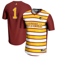 Loyola Chicago Ramblers Soccer Jersey, Maroon Fashion Sportswear Jersey Shirt, Lightweight Breathable Athletic Jersey, Casual Gift for Men