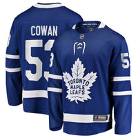 Easton Cowan Toronto Maple Leafs Hockey Jersey, Blue Breakaway Sportswear Jersey Shirt, Long Sleeve Hockey Sweater Jersey, Casual Gift for Men