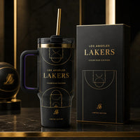 LAL Courtside - Gold Line Court on Matte Black