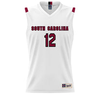 South Carolina Gamecocks Basketball Jersey, White Sportswear Jersey Shirt, Sleeveless Athletic Tank Jersey, Casual Gift for Men, Style 200402976