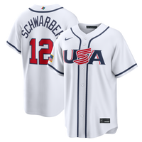 USA Kyle Schwarber White 2026 World Classic Home Baseball Jersey, Sportswear Jersey Shirt, Lightweight Athletic Jersey, Casual Gift for Men