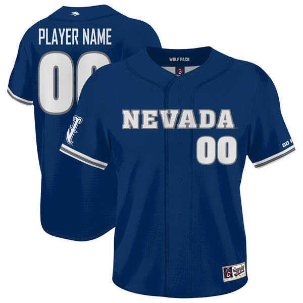 Nevada Wolf Pack Lightweight Collegiate Baseball NIL Pick-A-Player Fashion Jersey - Navy