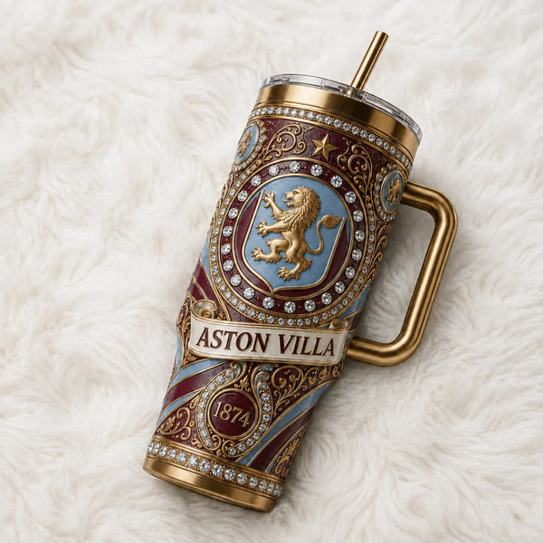 AVL 1874 - Claret and Blue Heritage Crest Tumbler - main