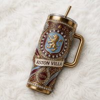 AVL 1874 - Claret and Blue Heritage Crest Tumbler