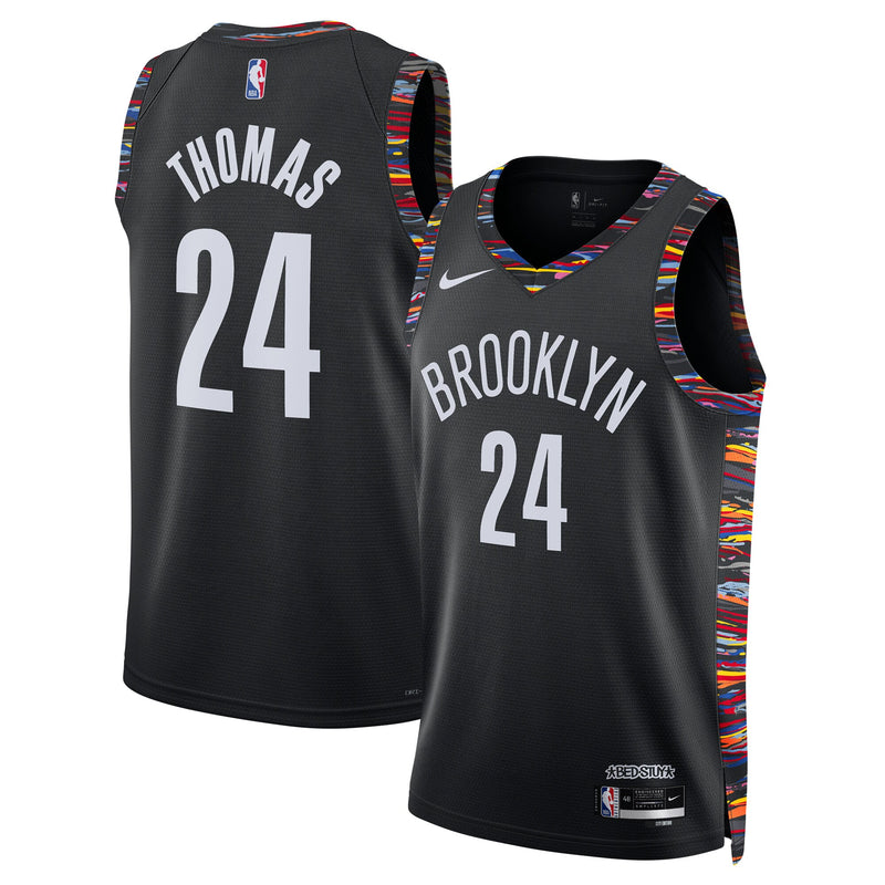 Cam Thomas Brooklyn Nets Basketball Jersey, Black Swingman Sportswear Jersey Shirt, Sleeveless Athletic Tank Jersey, Casual Gift for Men