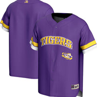 LSU Tigers Baseball Jersey, Purple Sportswear Jersey Shirt, Lightweight Breathable Athletic Jersey, Casual Gift for Men