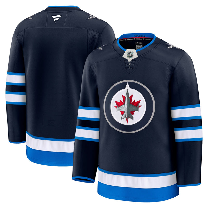 Winnipeg Jets Hockey Jersey, Navy Premium Home Sportswear Jersey Shirt, Long Sleeve Hockey Sweater Jersey, Casual Gift for Men, Style 202015748