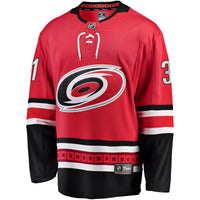 Frederik Andersen Carolina Hurricanes Hockey Jersey, Red Sportswear Jersey Shirt, Long Sleeve Hockey Sweater Jersey, Casual Gift for Men