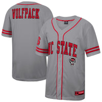NC State Wolfpack Free Baseball Jersey, Gray Sportswear Jersey Shirt, Lightweight Breathable Athletic Jersey, Casual Gift for Men