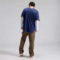Japan Baseball Jersey, Navy Classic Sportswear Jersey Shirt, Lightweight Breathable Athletic Jersey, Casual Gift for Men