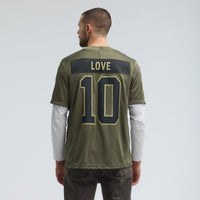 Green Bay Packers Football Jersey, Olive Limited Sportswear Jersey Shirt, Lightweight Breathable Athletic Jersey, Casual Gift for Men