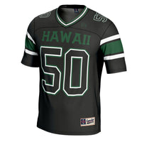 Hawaii Rainbow Warriors Football Jersey, Black Sportswear Jersey Shirt, Lightweight Breathable Athletic Jersey, Casual Gift for Men
