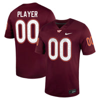 Virginia Tech Hokies Football Jersey, Sportswear Jersey Shirt, Lightweight Breathable Athletic Jersey, Casual Gift for Men, Style 202104298