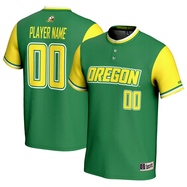 Oregon Ducks NIL Pick-A-Player Lightweight Softball Jersey - Green