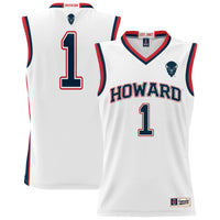 Howard Bison Lightweight Basketball Jersey, White Sportswear Jersey Shirt, Sleeveless Athletic Tank Jersey, Casual Gift for Men