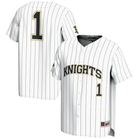 UCF Knights Lightweight Baseball Jersey, White Sportswear Jersey Shirt, Lightweight Breathable Athletic Jersey, Casual Gift for Men
