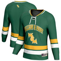 William & Mary Tribe Hockey Jersey, Green Sportswear Jersey Shirt, Long Sleeve Hockey Sweater Jersey, Casual Gift for Men