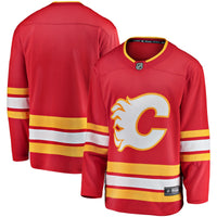 Calgary Flames Hockey Jersey, Red Breakaway Home Sportswear Jersey Shirt, Long Sleeve Hockey Sweater Jersey, Casual Gift for Men, Style 3273305