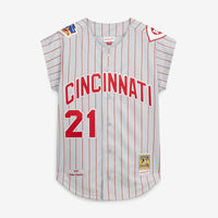 Deion Sanders Cincinnati Reds Baseball Jersey, Gray Sportswear Jersey Shirt, Lightweight Breathable Athletic Jersey, Casual Gift for Men