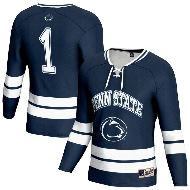 Penn State Nittany Lions Hockey Jersey, Navy Sportswear Jersey Shirt, Long Sleeve Hockey Sweater Jersey, Casual Gift for Men, Style 203020103