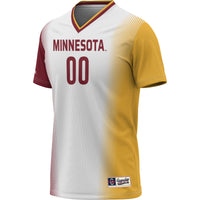 Minnesota Golden Gophers Soccer Jersey, White Lightweight Sportswear Jersey Shirt, Lightweight Breathable Athletic Jersey, Casual Gift for Men
