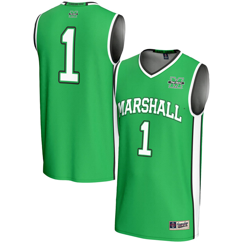 Marshall Thundering Herd Basketball Jersey, Kelly Sportswear Jersey Shirt, Sleeveless Athletic Tank Jersey, Casual Gift for Men, Style 200910787