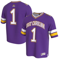 ECU Pirates Football Jersey, Purple Fashion Lightweight Sportswear Jersey Shirt, Lightweight Breathable Athletic Jersey, Casual Gift for Men