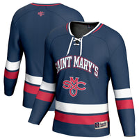 Saint Mary's Gaels Hockey Jersey, Navy Sportswear Jersey Shirt, Long Sleeve Hockey Sweater Jersey, Casual Gift for Men