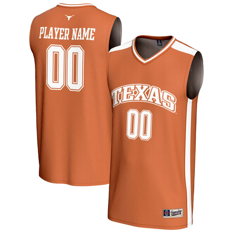 Texas Longhorns Basketball Jersey, Burnt Orange Fashion Sportswear Jersey Shirt, Sleeveless Athletic Tank Jersey, Casual Gift for Men