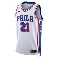 Joel Embiid Philadelphia 76ers Basketball Jersey, White Swingman Sportswear Jersey Shirt, Sleeveless Athletic Tank Jersey, Casual Gift for Men