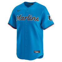 Miami Marlins Baseball Jersey, Blue Limited Sportswear Jersey Shirt, Lightweight Breathable Athletic Jersey, Casual Gift for Men
