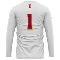 USC Trojans Volleyball Jersey, White Sportswear Jersey Shirt, Lightweight Breathable Athletic Jersey, Casual Gift for Men, Style 200462737