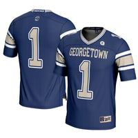 Georgetown Hoyas Football Jersey, Navy Sportswear Jersey Shirt, Lightweight Breathable Athletic Jersey, Casual Gift for Men, Style 200425367
