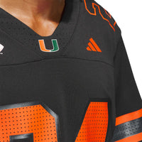 Miami Hurricanes Football Jersey, Black Sportswear Jersey Shirt, Lightweight Breathable Athletic Jersey, Casual Gift for Men, Style 200889894