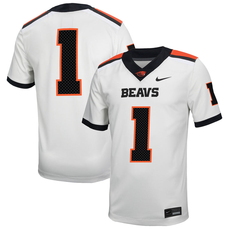Oregon State Beavers Football Jersey, White Replica Sportswear Jersey Shirt, Lightweight Breathable Athletic Jersey, Casual Gift for Men
