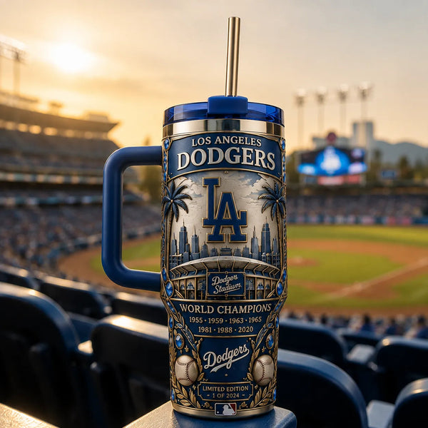 LAD Heritage - Blue and Gold Wraparound Tumbler Design - main