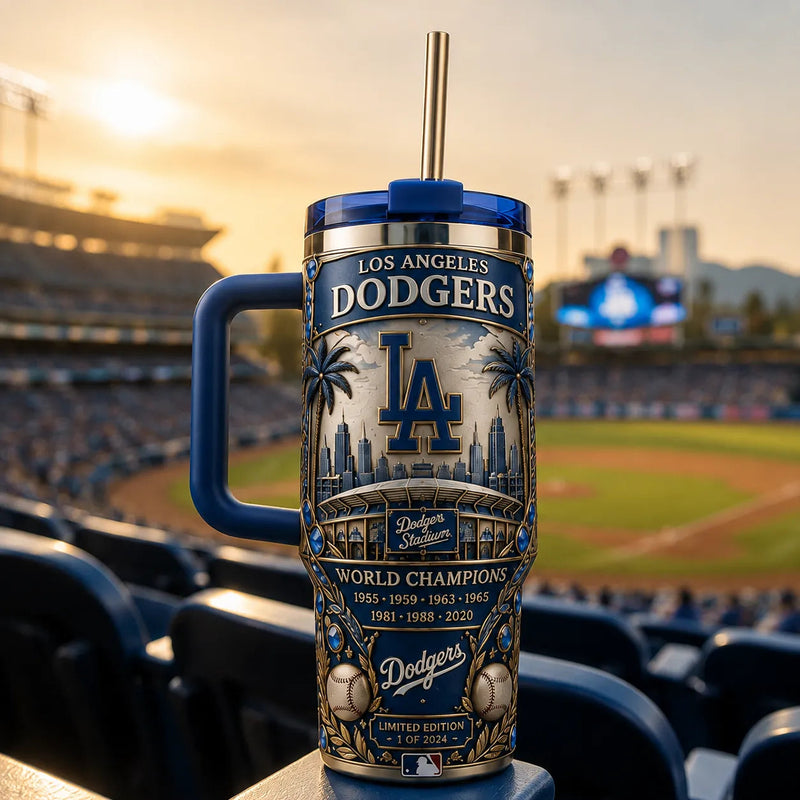 LAD Heritage - Blue and Gold Wraparound Tumbler Design