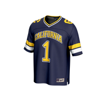 Cal Bears Collegiate Football Jersey, Navy Fashion Sportswear Jersey Shirt, Lightweight Breathable Athletic Jersey, Casual Gift for Men