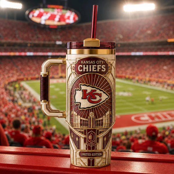 KC Arrowhead Emblem - Art Deco Tumbler Composition - main
