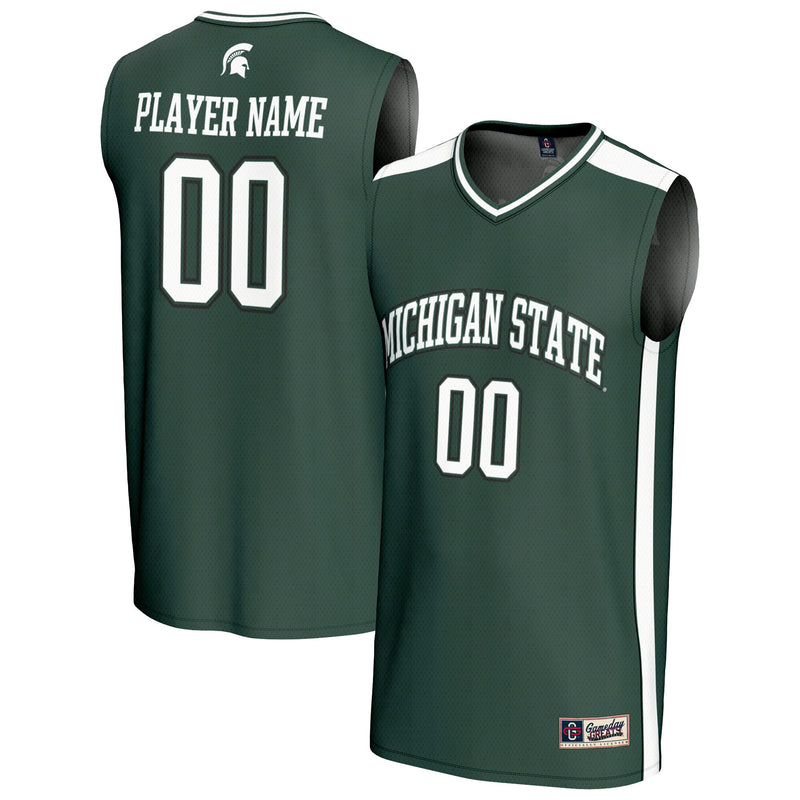 Michigan State Spartans Basketball Jersey, Green Sportswear Jersey Shirt, Sleeveless Athletic Tank Jersey, Casual Gift for Men, Style 202287957