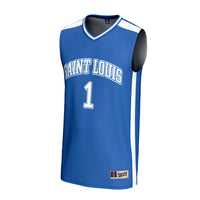 Saint Louis Billikens Basketball Jersey, Blue Fashion Lightweight Sportswear Jersey Shirt, Sleeveless Athletic Tank Jersey, Casual Gift for Men