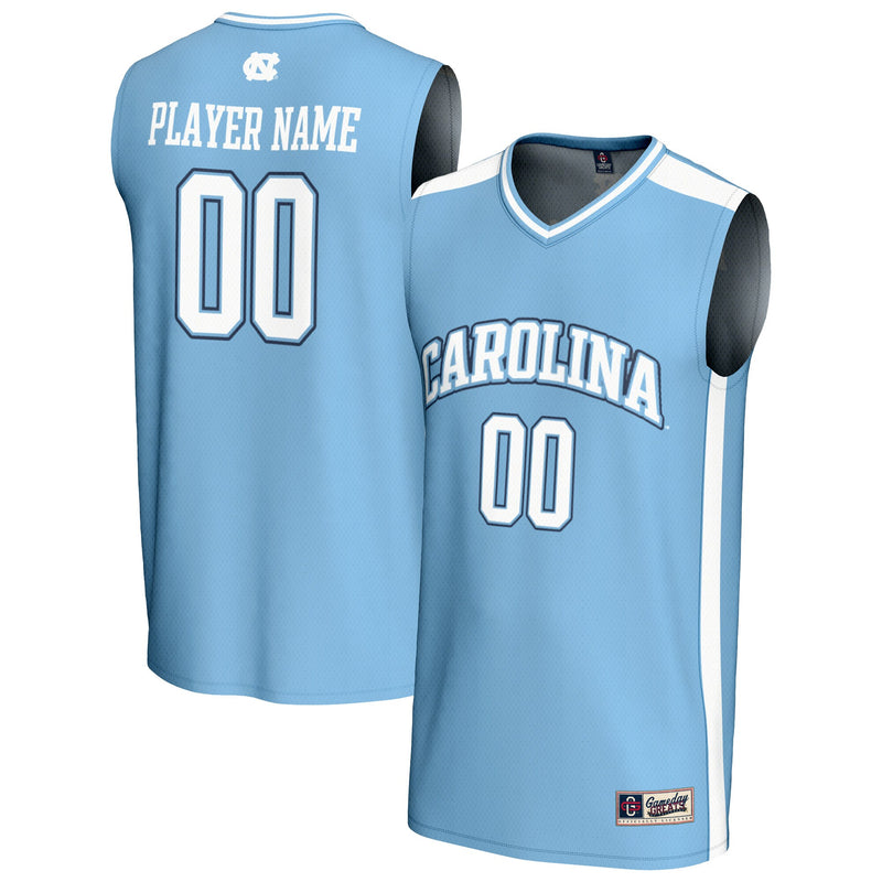 North Carolina Tar Heels Basketball Jersey, Light Blue Fashion Sportswear Jersey Shirt, Sleeveless Athletic Tank Jersey, Casual Gift for Men