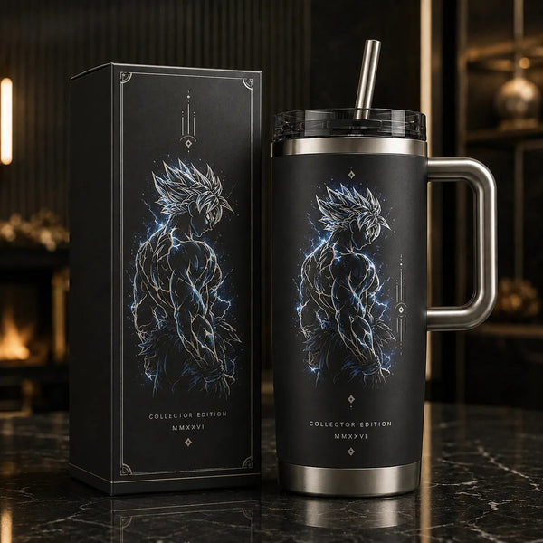 Storm Anatomy - Monochrome Lightning Warrior Tumbler - main