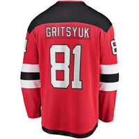 Arseny Gritsyuk New Jersey Devils Hockey Jersey, Red Breakaway Sportswear Jersey Shirt, Long Sleeve Hockey Sweater Jersey, Casual Gift for Men